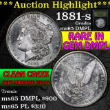 ***Auction Highlight*** 1881-s Morgan Dollar $1 Graded GEM Unc DMPL By USCG (fc)
