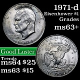 1971-d Eisenhower Dollar $1 Grades Select+ Unc