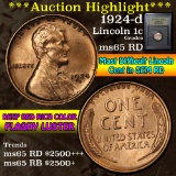 ***Auction Highlight*** 1924-d Lincoln Cent 1c Graded GEM Unc RD By USCG (fc)