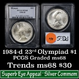 PCGS 1984-d Olympics Modern Commem Dollar $1 Graded ms68 By PCGS