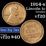 1914-s Lincoln Cent 1c Grades vf, very fine