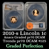 ANACS 2010-s Union Shield Lincoln Cent 1c Graded pr70 dcam By ANACS