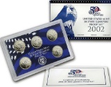 2002 United States Mint Proof Quarters 5 pc set