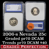 2006-s Nevada Washington Quarter 25c Graded GEM++ Proof Deep Cameo By IGS