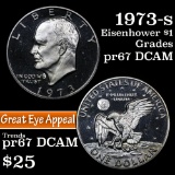 1973-s Clad Eisenhower Dollar $1 Grades GEM++ Proof Deep Cameo
