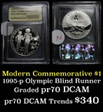 1995-P Olympics Blind Runner Modern Commem Dollar $1 Graded GEM++ Proof DCAM by USCG