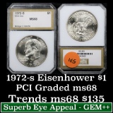 1972-s Eisenhower Dollar $1 Graded ms68 By PCI