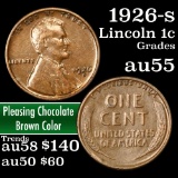 1926-s Lincoln Cent 1c Grades Choice AU