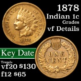 1878 Indian Cent 1c Grades vf details