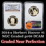 NGC 2014-s Herbert Hoover Presidential Dollar $1 Graded pr69 dcam By NGC