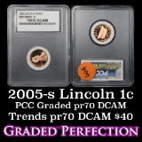 2005-s Lincoln Cent 1c Graded GEM++ Proof Deep Cameo By PCC