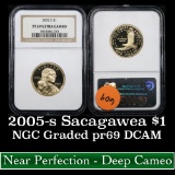 NGC 2005-s Sacagawea Golden Dollar $1 Graded pr69 dcam By NGC