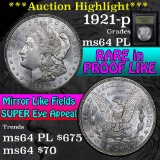 ***Auction Highlight*** 1921-p Morgan Dollar $1 Graded Choice Unc PL By USCG (fc)