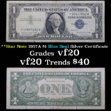 **Star Note  1957A $1 Blue Seal Silver Certificate Grades vf, very fine