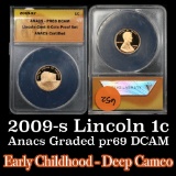 ANACS 2009-s Early Childhood Lincoln Cent 1c Graded pr69 dcam By ANACS