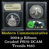 2004-P Edison Modern Commem Dollar $1 Graded GEM++ Proof Deep Cameo by USCG