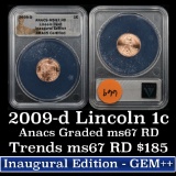 ANACS 2009-d Early Childhood Lincoln Cent 1c Graded ms67 rd By ANACS