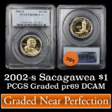 PCGS 2002-s Sacagawea Golden Dollar $1 Graded pr69 dcam By PCGS