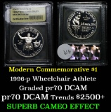 1996-P Olympics Paralympics Modern Commem Dollar $1 Graded GEM++ Proof Deep Cameo by USCG