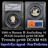 PCGS 1981-s Susan B. Anthony Dollar $1 Graded pr69 dcam By PCGS