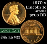 1970-s Large Date Lincoln Cent 1c Grades Gem++ Proof Red