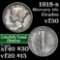1918-p Mercury Dime 10c Grades vf++