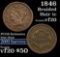 1846 Sm Date Braided Hair Large Cent 1c Grades vf, very fine