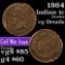 1864 L Indian Cent 1c Grades vg details