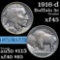 1916-d Buffalo Nickel 5c Grades xf+
