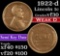 1922-d Weak d Lincoln Cent 1c Grades vf++