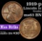 1919-p Lincoln Cent 1c Grades Select Unc BN