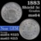 1883 Shield Nickel 5c Grades Choice Unc (fc)