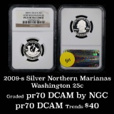 NGC 2009-s Silver Northern Marianas Washington Quarter 25c Graded GEM++ Proof Deep Cameo By NGC