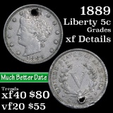 1889 Liberty Nickel 5c Grades xf details