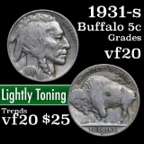 1931-s Buffalo Nickel 5c Grades vf, very fine