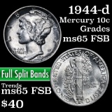 1944-d Mercury Dime 10c Grades GEM FSB