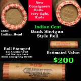 Indian Head Penny 1c Shotgun Roll, 1889 on one end, reverse on the other