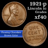 1921-p Lincoln Cent 1c Grades xf