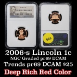 NGC 2006-s Lincoln Cent 1c Graded GEM++ Proof Red Deep Cameo By NGC