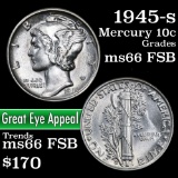 1945-s Mercury Dime 10c Grades GEM+ FSB
