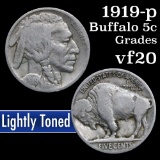 1919-p Buffalo Nickel 5c Grades vf, very fine