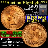 ***Auction Highlight*** 1903 Indian Cent 1c Graded GEM++ RD by USCG (fc)