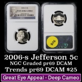 NGC 2006-s Jefferson Nickel 5c Graded GEM++ Proof Deep Cameo By NGC