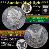***Auction Highlight*** 1886-p Morgan Dollar $1 Graded GEM+ DMPL by USCG (fc)