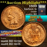 ***Auction Highlight*** 1899 Indian Cent 1c Graded Gem+ Unc RD by USCG (fc)