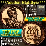 ***Auction Highlight*** 1950-p Lincoln Cent 1c Graded GEM++ Proof by USCG (fc)