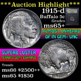 ***Auction Highlight*** 1915-d Buffalo Nickel 5c Graded GEM+ Unc by USCG (fc)
