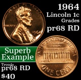 1964 Lincoln Cent 1c Grades Gem++ Proof Red