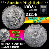 ***Auction Highlight*** 1903-s Morgan Dollar $1 Graded Choice AU/BU Slider by USCG (fc)