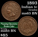 1893 Indian Cent 1c Grades Select Unc BN